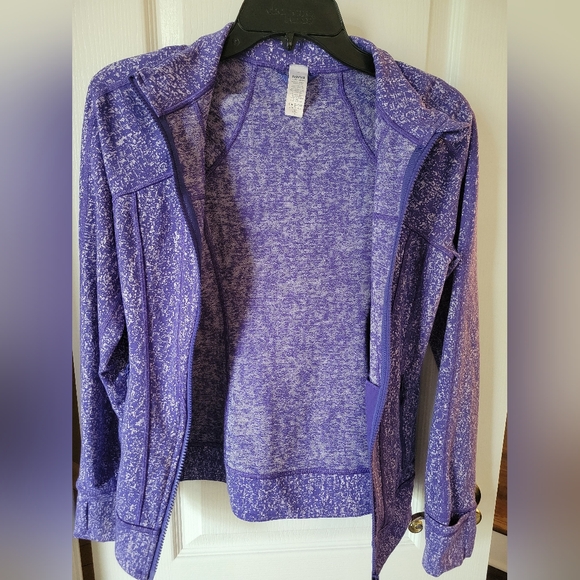 Ivivva by Lululemon Perfect Your Practice Jacket Purple and Gray Large (14) - Picture 3 of 8
